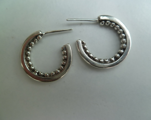 Large thumb earrings bead ear rings